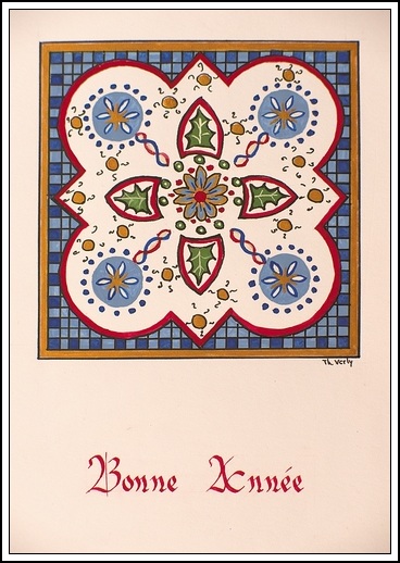 Carte de voeux par Thrse VERLY, Belgique